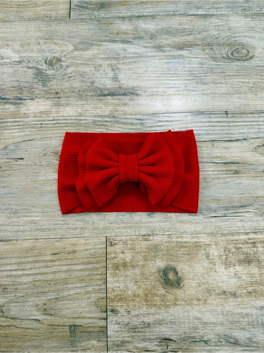 New Born Baby Girl Red Big Bow Headband